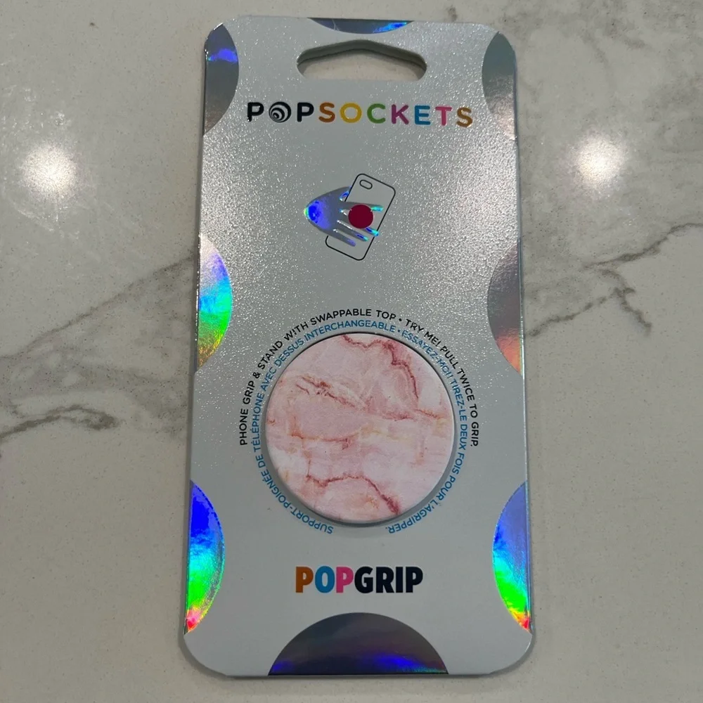 PopSockets PopGrip Marble Pink Phone Grip